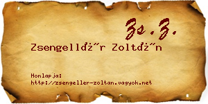 Zsengellér Zoltán névjegykártya